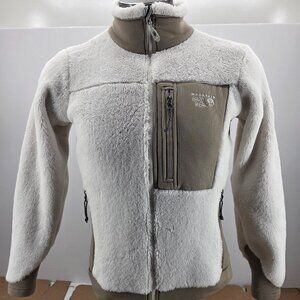 Mountain Hardwear Jacket Women Medium White  Fleece Full Zip Up Pile Warm Soft